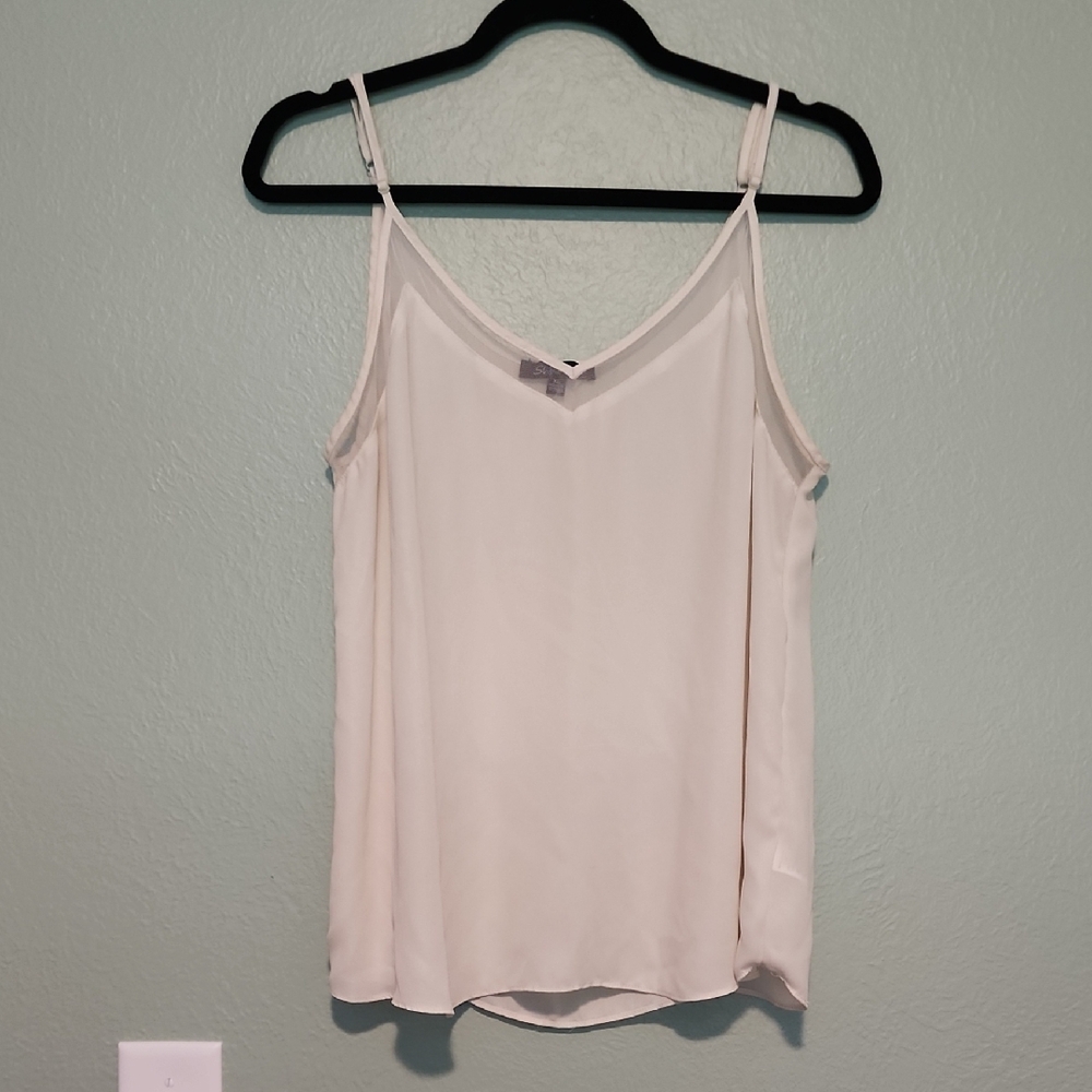 Shinestar White Sleeveless Camisole Top